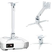 Runhike Projector Mounts Compatible with Epson Projector for Wall and Celling Mount,Ceiling Mount Compatible with Epson with Adjustable Height and Extendable Arms,White