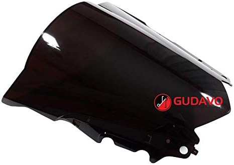 Motorcycle Windshield Windvisor Windshield, Double Bubble Motorcycle Windscreen, Deflector, Fits Yamaha YZF R3 RH07 2015-2016 etc.