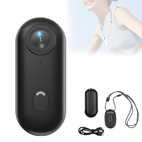 Snap Cam - 1080p4k Wearable Snapcam Go Snap Pov Thumb Action Camera, Mini Wifi Body Cam Tiny Size Mount Anywhere, Pov Portable Video Recorder Waterproof Camcorder with Memory CardBlack-1080P,No memo
