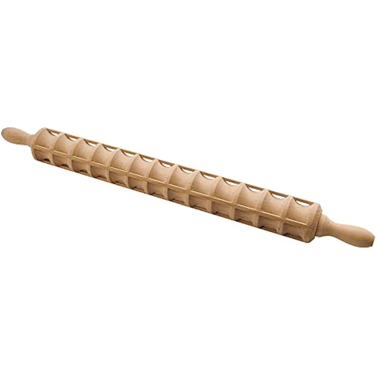 Eppicotispai Beechwood Ravioli Rolling Pin, 40 Raviolis, 23.6-Inch