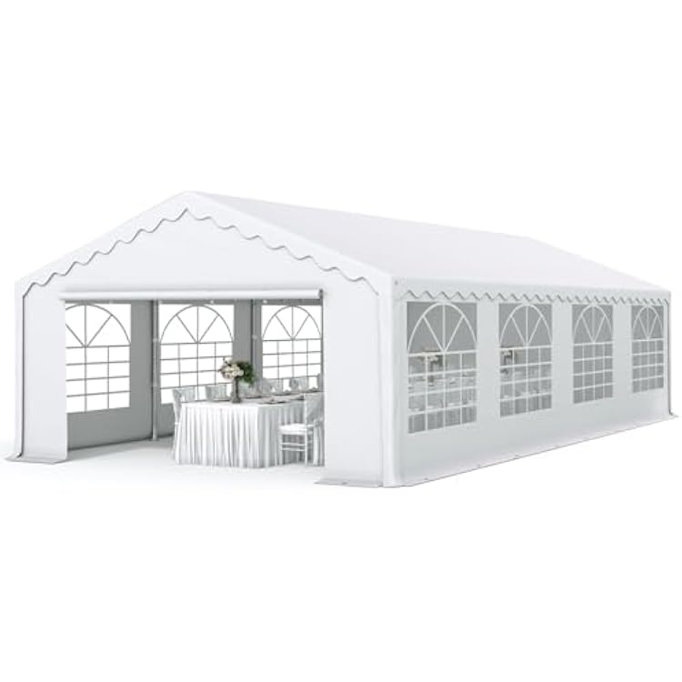 13X26 Party Tent Heavy Duty Wedding Tent Outdoor Gazebo Event Shelter Canopy with Carry Bags