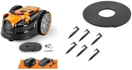 LawnMaster OcuMowTM VBRM601YCM MAX Perimeter Wire Free Robot Lawn Mower Cuts Small Lawns 2000-3500 Square Feet with Optical Navigation, Obstacle Avoidance, Low Noise and No Go Function