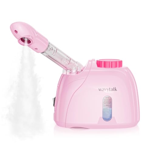 Wavytalk Facial Steamer,Warm Mist Face Steamer with 360 Rotatable Sprayer Nozzle for Deep Cleaning Unclogs Pores,Portable Face Humidifier Skin Care for Home Facial SPA Sauna Salon