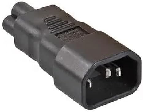 IEC Female Kettle C13 C14 to C5 Clover Leaf Cable Adaptor Convertor