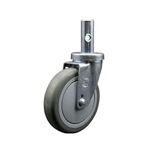 Service Caster Brand Replacement Caster for Magliner Platform Truck and Hand Truck Caster 131040 - Swivel Round Stem Caster with 5" Gray Polyurethane Wheel - 1 x 2-1/2 Stem