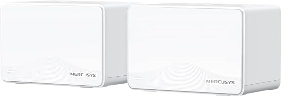 Mercusys BE3600 Whole Home Mesh Wi-Fi 7 System, Dual Band, 4K-QAM, MLO, 3 x Gigabit Ports, Seamless Roaming, Gaming & Streaming, Easy APP Management and Installation, Parental Controls (Halo H25BE(2