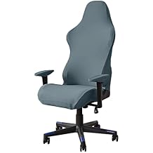 Gaming Chair Cover Slipcover Cat Proof with Armrest Covers, Stretch Gaming Chair Seat Cover Soft Breathable Polyester Fabric, Anti Scratch Furniture Protector, Without Chair, Blue Gray