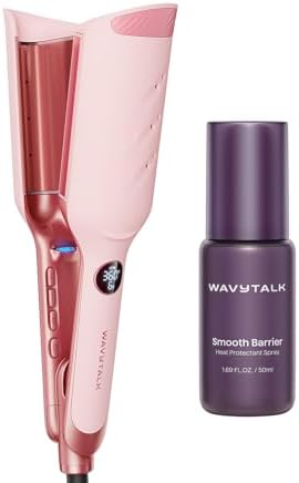 Wavytalk Power Wave Hair Crimper and Heat protectant Spray for Hair 1.69 Fl Oz