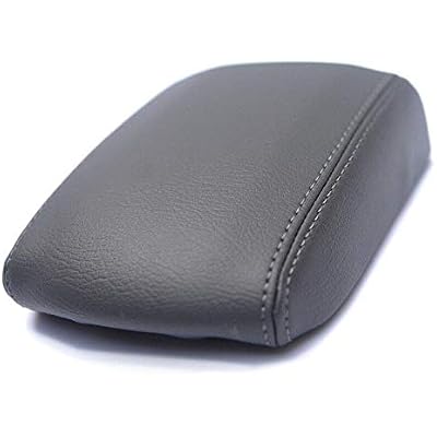 Fits 2001-2005 Toyota RAV4 Real Gray Leather Center Console Armrest Cover Skin Only