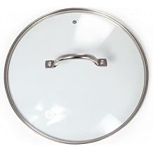HOMICHEF 12 Inches (31CM) Tempered Glass Lids For Pots and Pans - Cookware Replacement Glass Lids With Air Vent And Large Riveted Loop Handle