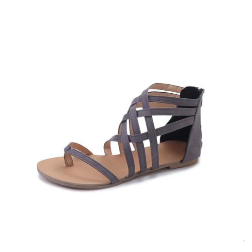 Asifn Womens Gladiator Sandals FlatThong Cross Strappy Trendy Roman Shoes Summer Open Toe Flatform Wedge Beach