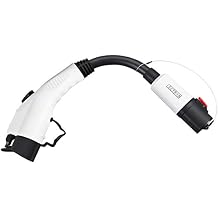Lectron - Tesla to J1772 Adapter, Max 40A & 250V - Compatible with Tesla High Powered Connector, Destination Charger, and Mobile Connector White