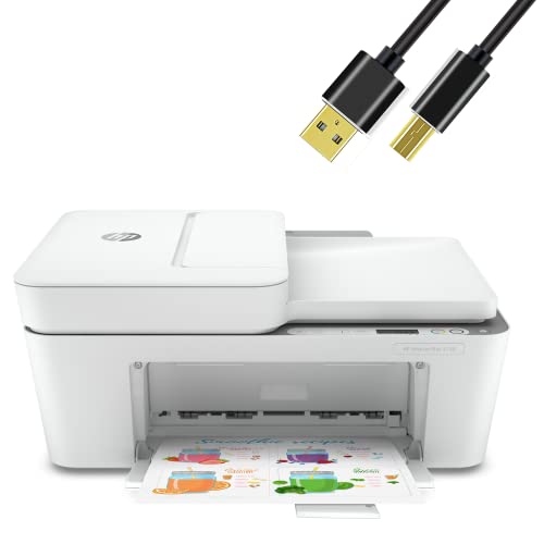 NeeGo H-P All in One Printer Wireless Inkjet Photo Printer, Print, Scan, Copy, Fax and Mobile Printing with Auto Document Feeder Includes 6 Feet Printer Cable - White