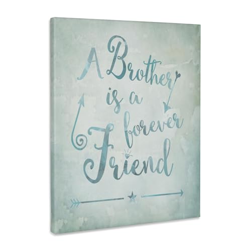 3dRose A Brother is a forever friend inspirational typography Museum Grade Canvas Wrap 11x14