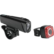 Retrospec Beam USB Rechargeable Bike Light Kit - Bright Front and Back Lights for Night Riding - Weatherproof, Easy to Install Headlight and Tail Light Set