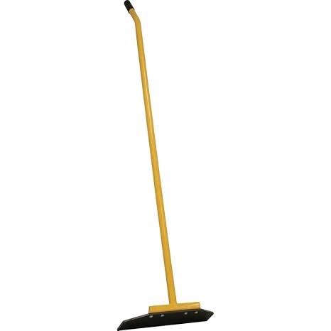 Livestock Hoe w/Blade - 60 Inch Handle (Black Polyethylene) | Heavy-Duty Blade, 60-Degree Angled Scraper, Professional Stall Sanitation, Corrosion-Resistant Build