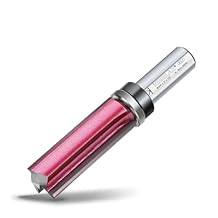 Top Bearing Flush Trim Bit - 3-Flute Router Cutter 1/2 Inch Shank, 3/4" Cut Diameter & 2" Cut Length, Flush Trim Cut Router Bit for Woodworking