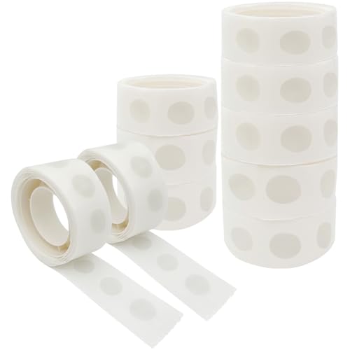 ALLFUN 1000-Pack Transparent Adhesive Dots, Double-Sided Removable Glue Points for Balloons and Craft Projects