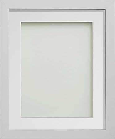 Frame Company Allington White 10x8 inch Frame With White Mount For Image 8x6 inch *Choice of sizes* Fitted with Real Glass