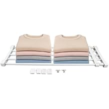 Cocoarm Closet Tension Shelf Adjustable Telescopic Storage Rack Storage Shelves for Wardrobe, Kitchen, Bathroom, (Adjustable Length 28.8~50.4inch)