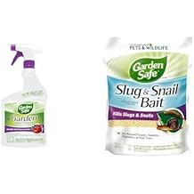 Garden Safe 32-oz Insect Killer & 2-lb Slug & Snail Bait Bundle for Lawns, Gardens, Vegetables, and Fruit Trees
