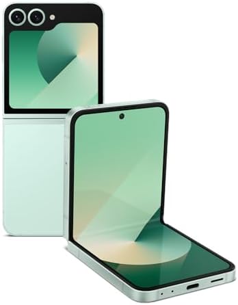 SAMSUNG Galaxy Z Flip 6 AI Cell Phone, 256GB Unlocked Android Smartphone, FlexCam, Photo Assist, Camcorder Mode, Live Interpreter, Foldable Design, 2024, US , Mint Renewed