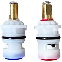 Compatible with Pfister 9608020 9608060 Valve Stem Replacement, 1/4 Turn Ceramic Disc Faucet Cartridge for 48/143/149 Series Hot & Cold Water Control, Dual Handle Repair Kit