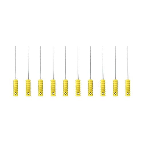 BB2XFY Barbed Broaches, 2X-Fine Yellow, Pack of 10