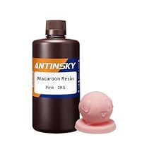 Antinsky Macaroon Resin for UV Curing 405nm Photopolymer LCD DLP 3D Printing Resin High Precision Low Shrinkage Excellent Fluidity Fast Print Low Odor High Hardness 1KG Aqua Green