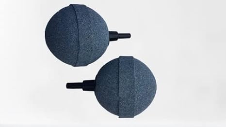 Pond H2o 2 Inch (50mm) Ball Type Airstone, Value 2 Pack, Round Bubbler Air Stone Fine Diffuser Bubbles, Promotes Aeration Great for Freshwater, Saltwater/Reef/Marine Aquariums and Hydroponic Use