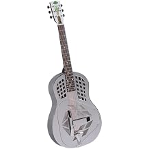 Regal RC-51 Tricone Resophonic Guitar Nickel-Plated Brass Metal Body 12th Fret Neck Vintage Tone & Sustain Rock Maple Saddle & Bone Nut