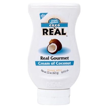 Simply Squeeze Coco RE'AL Cream of Coconut 22 Oz (Pack of 3) by Coco Real