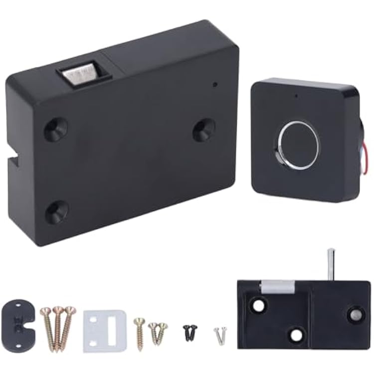 Smart Fingerprint Cabinet Lock with USB Key & Breathing Light, 360 Biometric, for Bedroom, Office, Study, Living Room