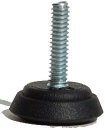 #4204 Adjustable 5/16" Threaded Non-Skid Leveling Glides Black Pad 4-Pack