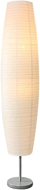 Rice Paper Lamp Shade Floor Lamp, Foot Switch Table Lamps for Living Study Light Eye Protection Reading Light Cocoon-Shaped Floor Lights Bedroom Bedside Lantern