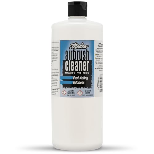 Medea Airbrush Cleaner 32 oz Ready-to-Use Solution for Airbrushes, Paint Brushes & Artist Tools For Acrylic, Oil & Water-Based Paints, Inks, Dyes, Watercolors and Gouache. Deep Cleans & Flushes