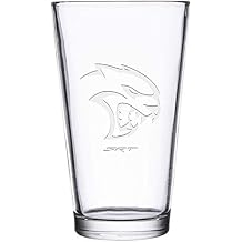 Dodge Hellcat Laser Engraved Pint Glass - 16 oz
