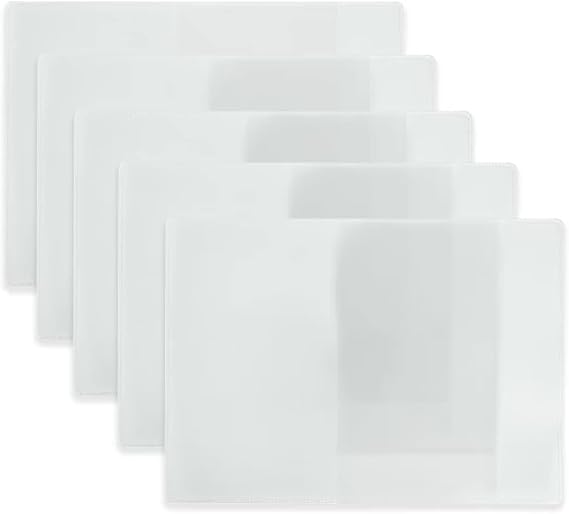 Passport Covers 5 Pack, Clear Plastic Passport Protector, Transparent Frosted Protective Passport Holders for Standard Size Passports RFID ID Card Covers Travel Organizer Accessories for Women Men