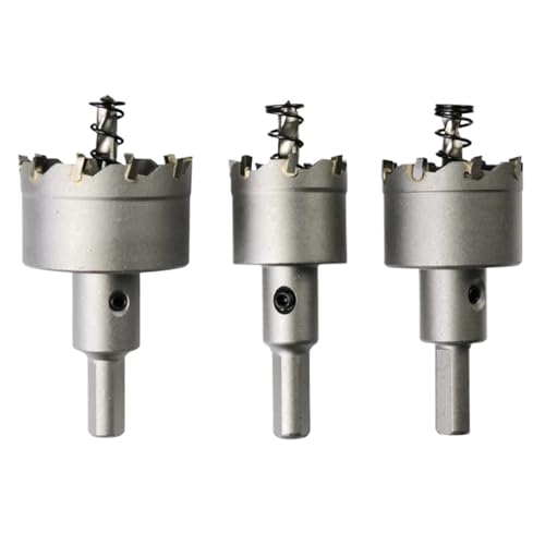 Hole Cutter Kit 50mm 53mm 55mm 60mm 65mm 70mm Carbide Alloy Stainless Steel Metal Metalworking Iron Power Tool Core Drill Bit Cutter Hole Saw for Cutting of Stainless Steel1Pc 55mm