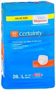 Walgreens Protective Unisex Underwear Maximum, White, L 28 ea