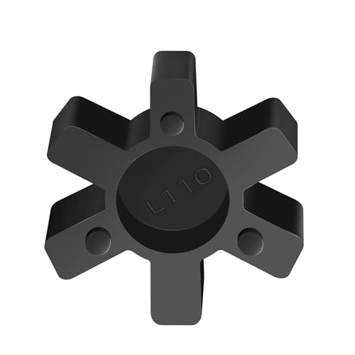 XIKE L110 Solid Type Flexible NBR Rubber Spider Center Insert Fits for L Jaw Coupling Set, Black 1 Pack