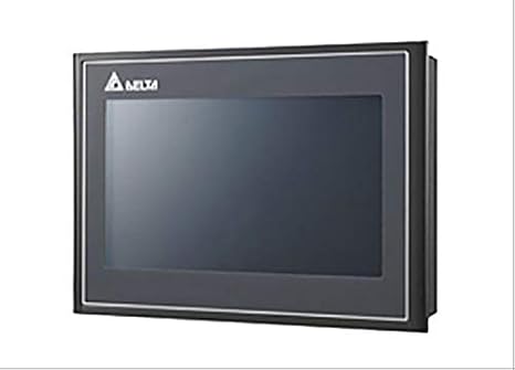 Delta DOP-107WV 7-Inch Color HMI Touchscreen Display, 24VDC, IP65/NEMA 4 Rated, Black