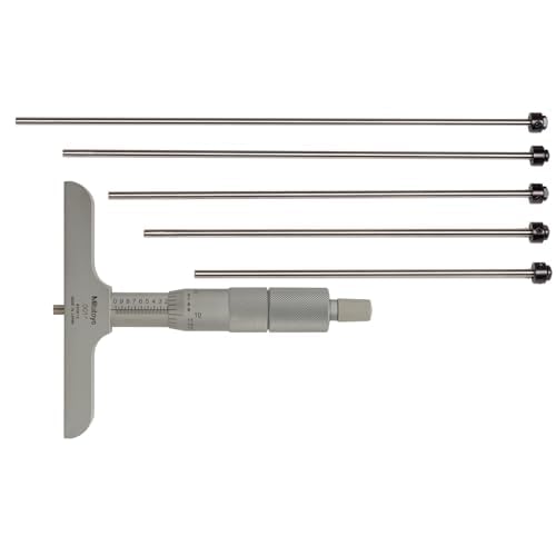 Mitutoyo 129-131, 0-4 X .001 Depth Micrometer, 4 Base