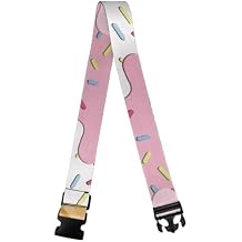 Ice Cream Print Luggage Straps 69" Long Belts Keep Suitcase Secure While Traveling Add a Bag Premium Accessory for Travel Bag Closure