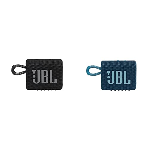 JBL Go 3 Portable Bluetooth Speaker - Waterproof and Dustproof, Available in Blue and Black
