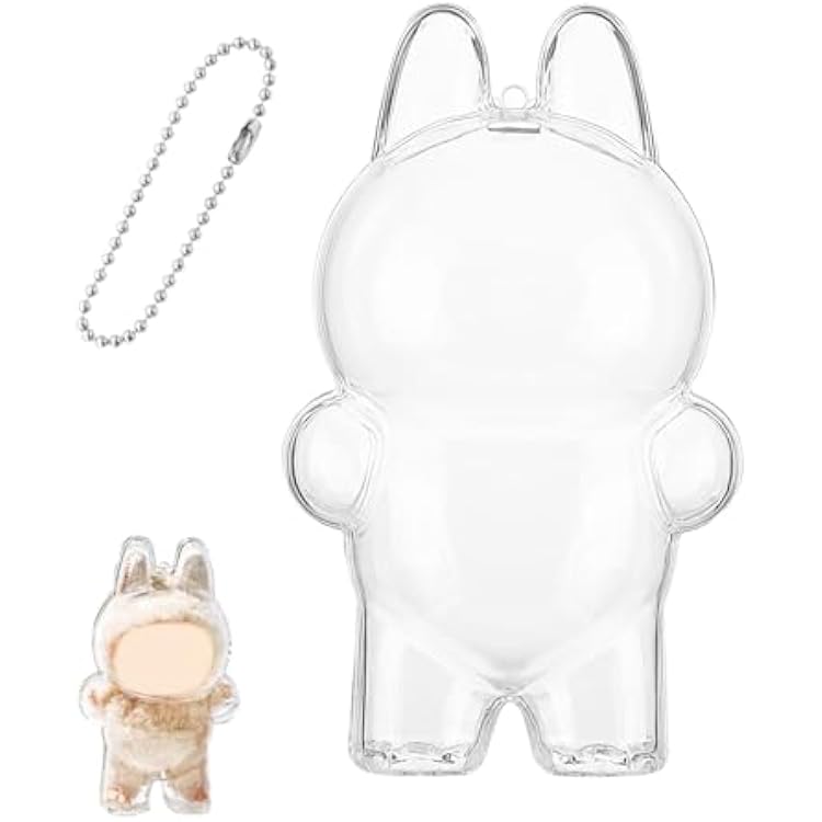 Aerbee Protective Case for LABUBU, Thickening Figures Storage Bag for Dolls, Keychain Bag for Labubu Plush Figure, Portable Closure Dustproof Collectibles Case for Labubu Figures Standing