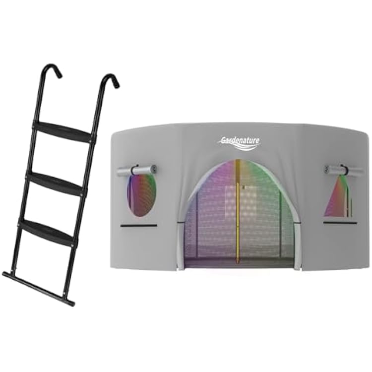 Gardenature Trampoline 3-Steps Ladder and Tent