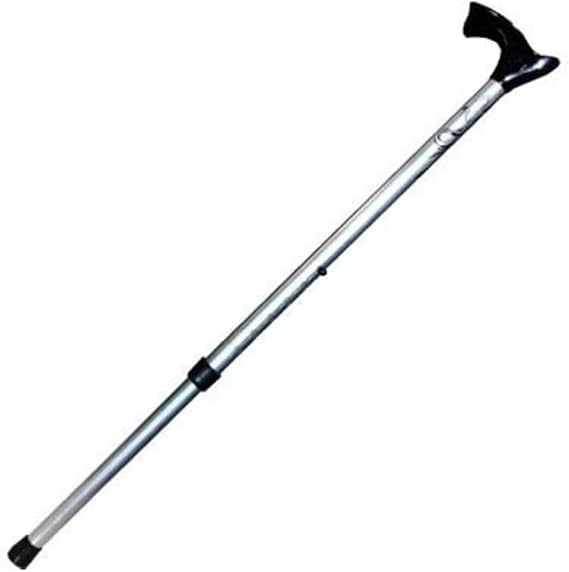 Sturdy Metal Cane Folding Bag type Lightweight Iron Cane Staff Adjustable in 6 Tiers, Suitable for Everyone