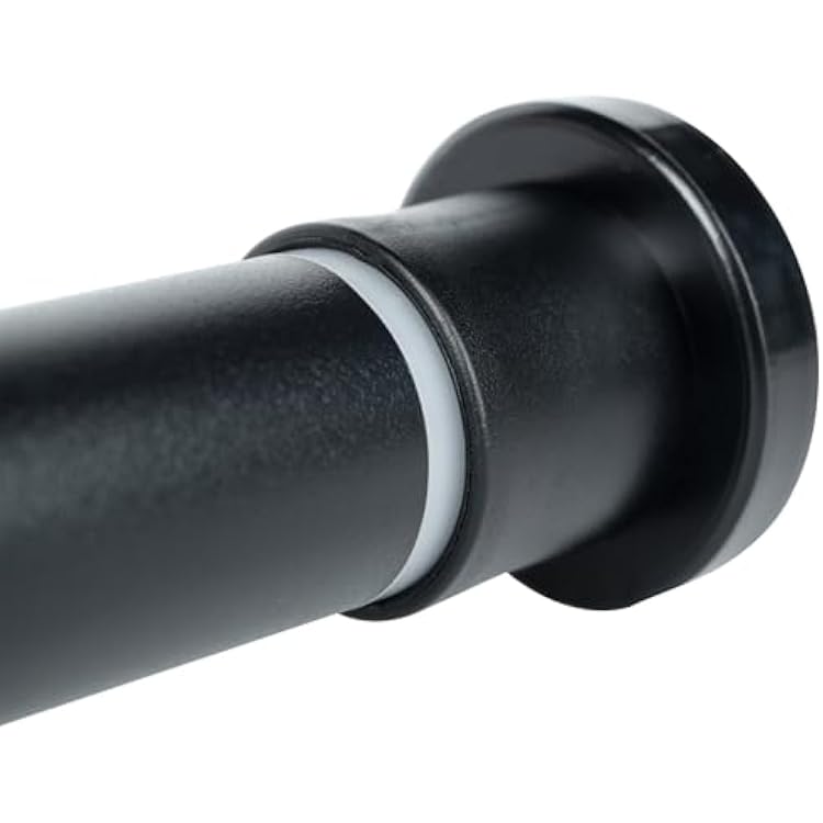 Black Shower Curtain Rod 31 to 80 Inch,Adjustable Heavy Duty Spring Tension Shower Rod,Tension Telescoping Rod,Black,No Drilling