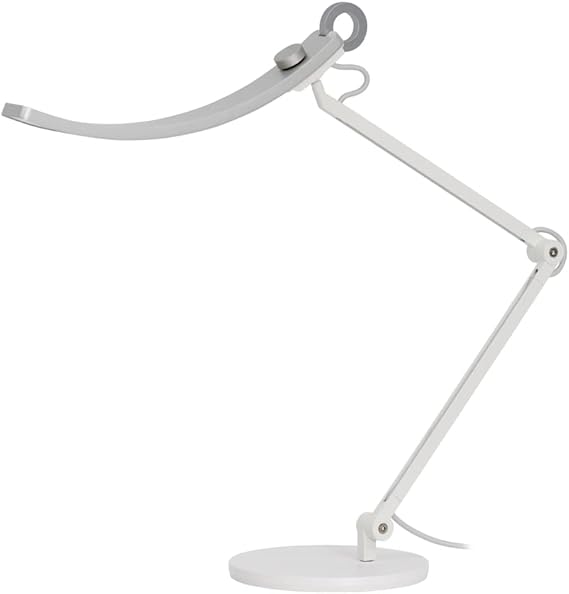 BenQ e-Reading Desk Lamp - Ultrawide and Bright Lighting, Dimmable, Dual Smart Mode, Adjustable Arm, Auto-dimming, High CRI, Eye-Caring Lamp for Home Office, Reading, Study, Craft, Matte Silver